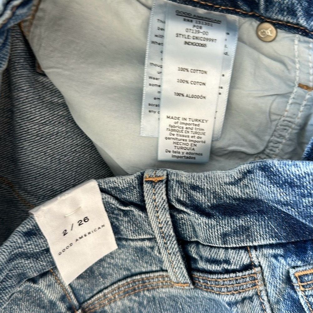 Good American Good 90’s Icon Jeans Indigo Size 2/26 - Picture 6 of 12